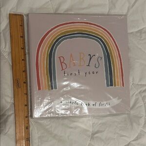 Lucy Darling Baby's First Year, a simple book of firsts Memory Book - Rainbow